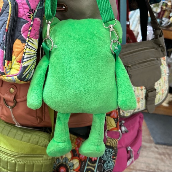 NWOT All Ages Adult Kids Teen Kawaii Frog Purse Plush Green Crossbody Animal Bag - Picture 2 of 4